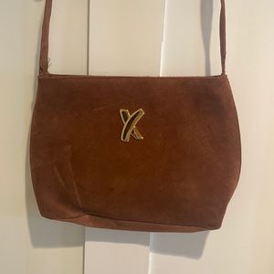 Paloma Picasso Brown Genuine Suede Handbag